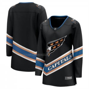 Camiseta Hockey Mujer Washington Capitals Alterno 50th Aniversario Breakaway Negro
