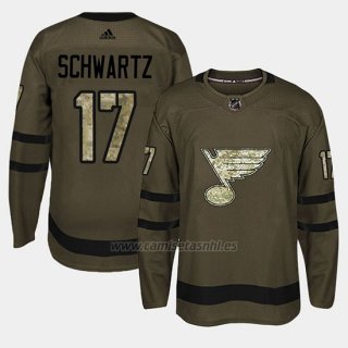 Camiseta St. Louis Blues Jaden Schwartz Camo Salute To Service