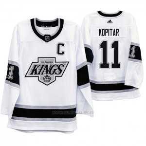 Camiseta Hockey Los Angeles Kings Anze Kopitar Heritage Throwback Blanco