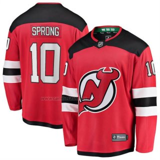 Camiseta Hockey New Jersey Devils Daniel Sprong Primera Breakaway Rojo