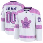 Camiseta Hockey Toronto Maple Leafs 2024 Fights Cancer Personalizada Blanco