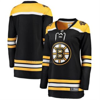 Camiseta Hockey Mujer Boston Bruins Primera Breakaway Negro