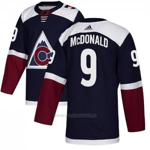 Camiseta Hockey Colorado Avalanche 9 Lanny Mcdonald Alterno Autentico Azul