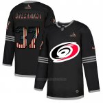 Camiseta Hockey Carolina Hurricanes Svechnikov 2020 USA Flag Negro