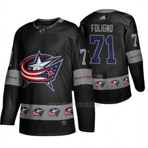 Camiseta Columbus Blue Jackets Nick Foligno Breakaway Negro