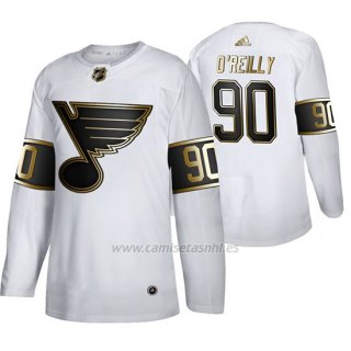 Camiseta Hockey St. Louis Blues Ryan O'reilly Golden Edition Autentico Blanco