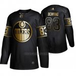 Camiseta Edmonton Oilers Matt Benning Golden Edition Autentico Negro