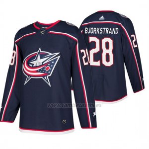 Camiseta Columbus Blue Jackets Oliver Bjorkstrand Primera Autentico Azul
