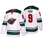 Camiseta Hockey Hombre Minnesota Wild 9 Mikko Koivu Away 2017-2018 Blanco