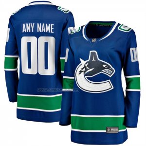 Camiseta Hockey Mujer Vancouver Canucks Breakaway Personalizada Azul Camiseta Hockey Mujer Vancouver Canucks Breakaway Personalizada Azul