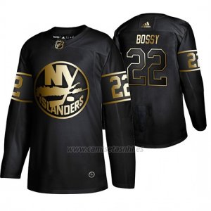 Camiseta New York Islanders Mike Bossy Golden Edition Retired Jugador Autentico Negro