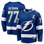 Camiseta Hockey Tampa Bay Lightning Victor Hedman Capitan Breakaway Azul