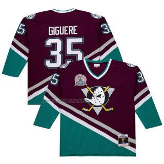 Camiseta Hockey Anaheim Ducks Jean Sebastien Giguere 2002-03 Violeta