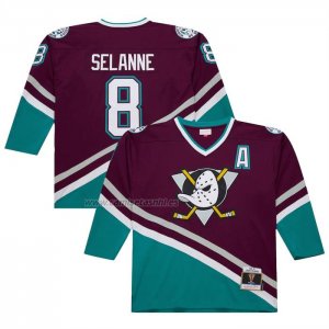 Camiseta Hockey Anaheim Ducks Teemu Selanne 1996-97 Violeta