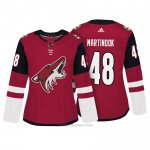 Camiseta Hockey Mujer Arizona Coyotes 48 Jordan Martinook Rojo Autentico Jugador