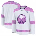 Camiseta Hockey Buffalo Sabres 2024 Fights Cancer Practica Blanco