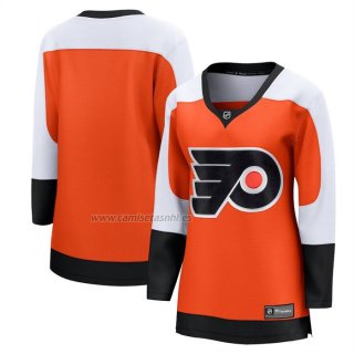 Camiseta Hockey Mujer Philadelphia Flyers Primera Breakaway Naranja