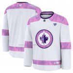 Camiseta Hockey Winnipeg Jets 2024 Fights Cancer Blanco