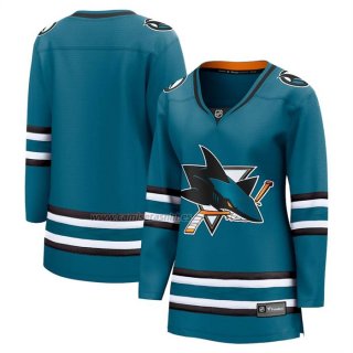 Camiseta Hockey Mujer San Jose Sharks Primera Breakaway Verde1