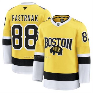 Camiseta Hockey Boston Bruins David Pastrnak 2026 Stadium Series Premium Oro