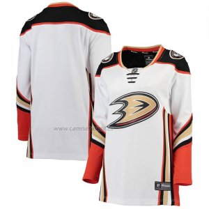 Camiseta Hockey Mujer Anaheim Ducks Segunda Breakaway Blanco