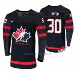 Camiseta Hockey Canada Joel Hofer 2020 IIHF World Junior Championship Negro