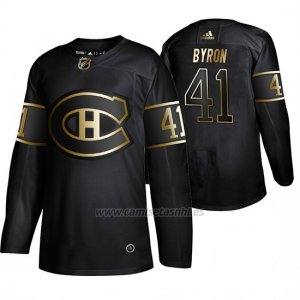 Camiseta Montreal Canadiens Paul Byron Golden Edition Autentico Negro