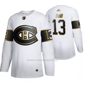 Camiseta Hockey Montreal Canadiens Max Domi Golden Edition Autentico Blanco