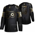Camiseta Philadelphia Flyers Bobby Clarke Golden Edition Retired Jugador Autentico Negro