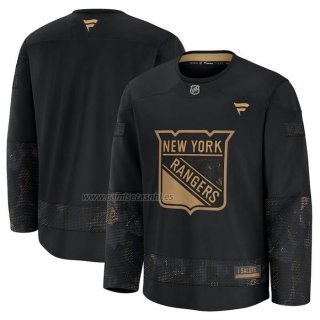 Camiseta Hockey New York Rangers 2024 Military Appreciation Negro