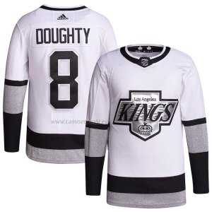 Camiseta Hockey Los Angeles Kings Drew Doughty 2021-22 Alterno Autentico Blanco