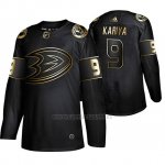 Camiseta Anaheim Ducks Paul Kariya Golden Edition Retired Jugador Autentico Negro