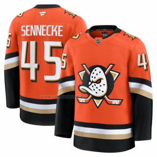 Camiseta Hockey Anaheim Ducks Beckett Sennecke Primera Premium Naranja