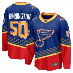 Camiseta Hockey St. Louis Blues Jordan Binnington Alterno Premier Breakaway Azul Royal