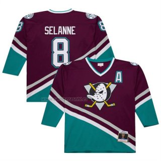 Camiseta Hockey Anaheim Ducks Teemu Selanne 1996-97 Violeta