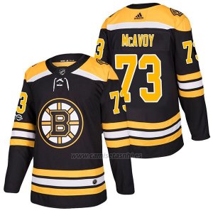 Camiseta Hockey Hombre Autentico Boston Bruins Charlie Mcavoy Home 2018 Negro
