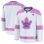 Camiseta Hockey Toronto Maple Leafs 2024 Fights Cancer Blanco