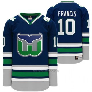 Camiseta Hockey Hartford Whalers Night Ron Francis Heritage Throwback Azul