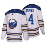 Camiseta Hockey Hombre Autentico Buffalo Sabres 4 Josh Gorges 2018 Winter Classic Blanco