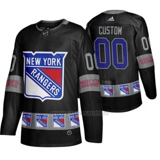 Camiseta New York Rangers Personalizada Breakaway Negro