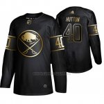 Camiseta Buffalo Sabres Carter Hutton Golden Edition Autentico Negro