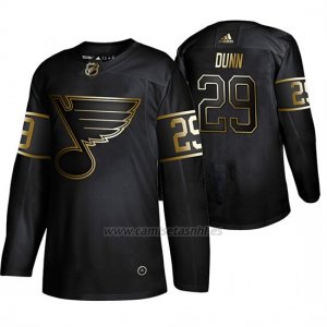 Camiseta St. Louis Blues Vince Dunn Golden Edition Autentico Negro