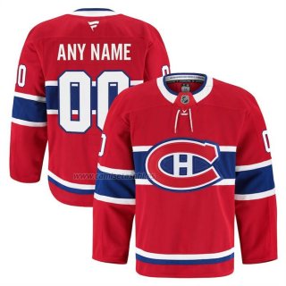 Camiseta Hockey Montreal Canadiens Autentico Pro Personalizada Rojo