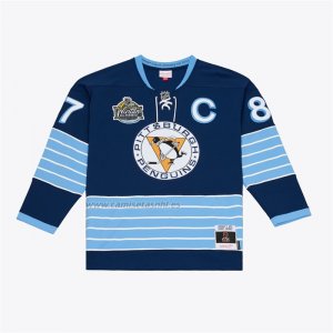 Camiseta Hockey Pittsburgh Penguins Sidney Crosby 2008-09 Captain Patch Power Play Azul