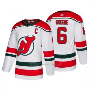 Camiseta New Jersey Devils Andy Greene Alternato Adidas Autentico Blanco