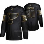Camiseta St. Louis Blues Ryan O'reilly Golden Edition Autentico Negro