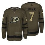 Camiseta Hockey Hombre Anaheim Ducks 7 Andrew Cogliano Verde Camo