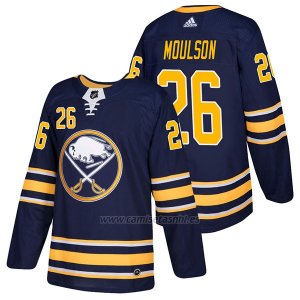 Camiseta Hockey Hombre Autentico Buffalo Sabres 26 Matt Moulson Home 2018 Azul