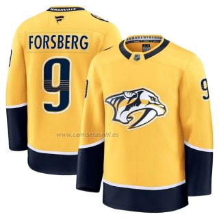 Camiseta Hockey Nashville Predators Filip Forsberg Primera Premium Amarillo