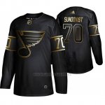 Camiseta St. Louis Blues Oskar Sundqvist Golden Edition Autentico Negro